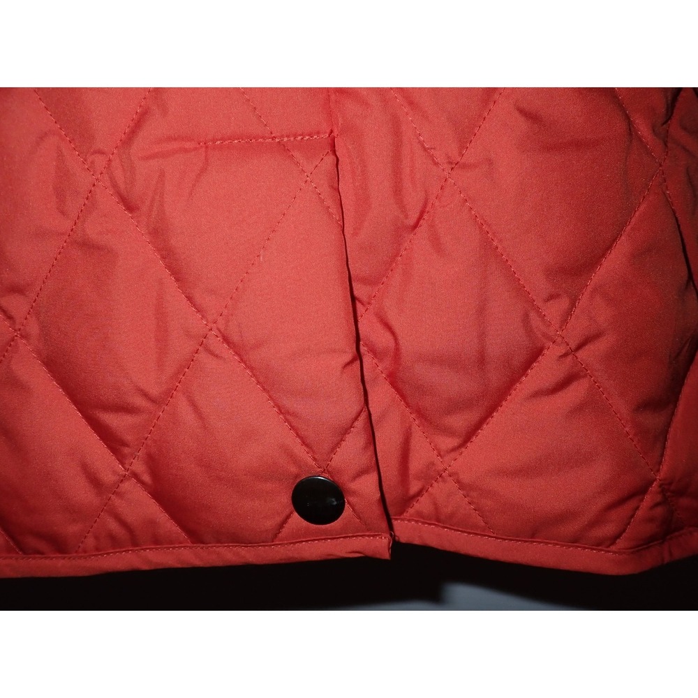 Eddie Bauer Goose Down Vest Women XXL Orange Snap Quilted Outdoor Cottage layer - Picture 5 of 7